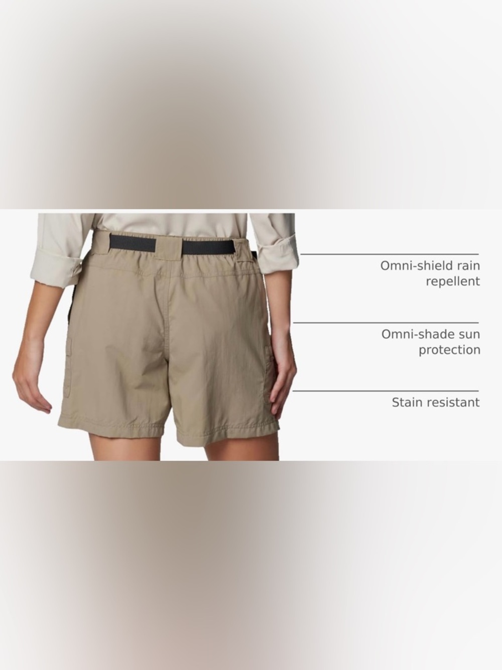 Columbia NWT Sandy River Cargo shorts beige women’s XL - Picture 6 of 11